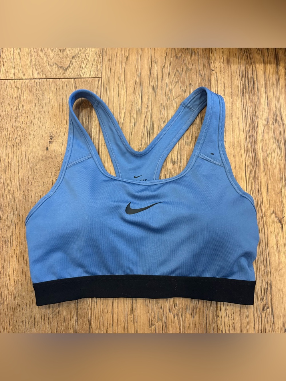 Nike Blue Racerback Sports Bra with Black Support Band